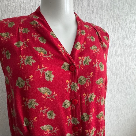 Vintage April Cornell Button Front Maxi Dress - Picture 7 of 8